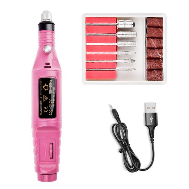 Herramientas para uñas, mini lijadora eléctrica, máquina de uñas portátil, pieza de uñas, amoladora de uñas, juego especial