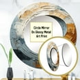 thumbnail image 3 of Designart "Vortex Of Timeless Turn In Blue And Gold" Abstract Spirals Rund Mirror For Wall Decor - Large Blue Round Print Mirror - Round Modern Mirror - Wall Mounted Round Large Mirror - 36" x 36", 3 of 6
