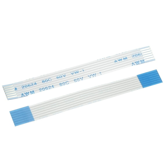 Uxcell Flexible Flat Cable Extension Cables 6 Pins 1.0mm Pitch 60mm A Type for DVD Player 20 Pack
