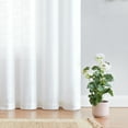 thumbnail image 6 of Decoultimatex White Semi Sheer Curtains for Living Room White 108-inches Extra Long Rich Linen Textured 52"w 2 Panels Grommet Top, 6 of 6
