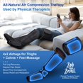 thumbnail image 6 of Foot & Leg Massager with Heat for Circulation Calf, Thigh Relaxation - Bob and Brad Air Compression Massage Boot for Vericose Veins, Muscle Fatigue, Cramps, Swelling and Edema, Gifts for Mom, Dad, 6 of 12