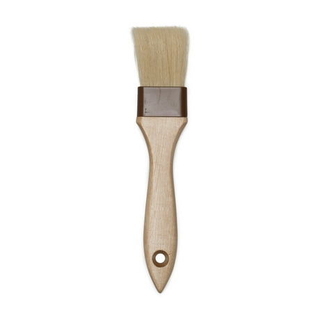 

[1 Pack] Pastry Brush with Natural Boar Bristle 2 Inch - Basting Oil Brush with Hardwood Handles Great for Kitchen Oil Marinade Grill BBQ Sauce Baster Cooking Baking Brush for Spreading Butter