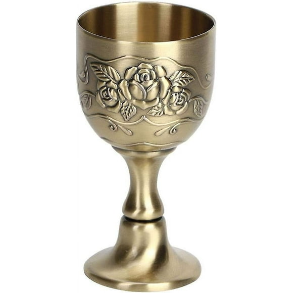 European Goblet Metal Embossed Wine Cup Art Craft Home Decoration Ornaments