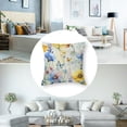 thumbnail image 5 of nygtbtfer Blue Yellow Flowers Throw Pillow Cover Set of 2 Square Decorative Cushion Rustic Wildfloral Summer Seasonal Decor Pillowcase for Couch Sofa Bedroom Car White, 5 of 7
