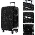 thumbnail image 6 of Travel Luggage Cover Suitcase Protector Fits 18-32 Inch Luggage Wheel Covers Patterned Travel Related Items Flower Luggage Protector Elastic Luggage Anti-scratch Suitcase Cover XL, 6 of 7