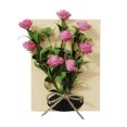 thumbnail image 2 of Decoración del cartel del arte de la tarjeta de la placa de la placa de la pared de la flor artificial Rose roja Rosa roja Sunnimix Flores artificiales, 2 of 5