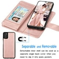 thumbnail image 3 of Galaxy A03S Case Samsung Galaxy A03S Wallet Case, Tiflook PU Leather Card Holder Flip Cover [Detachable Magnetic] Rose Gold, 3 of 6