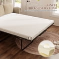 thumbnail image 3 of Muumblus Queen Size Pull Out Sofa Bed, 2-in-1 Convertible Sleeper Couches with Memory Foam Mattress, 3 Seat Sleeper Couch Beds for Living Room, Beige, 3 of 14