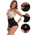 thumbnail image 3 of DARING DIVA Women's High-Waisted Shaper Knickers Tummy Control Half-Hip Shorts M Black, 3 of 5