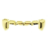 14k Gold Plated Bottom Half Grillz Lower Grill Slim Bar Hip Hop Teeth Grills