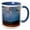Blue/White, variant on 3drose, Photograph of a Young Red Tailed Hawk Flying over a Field., 15oz Mug