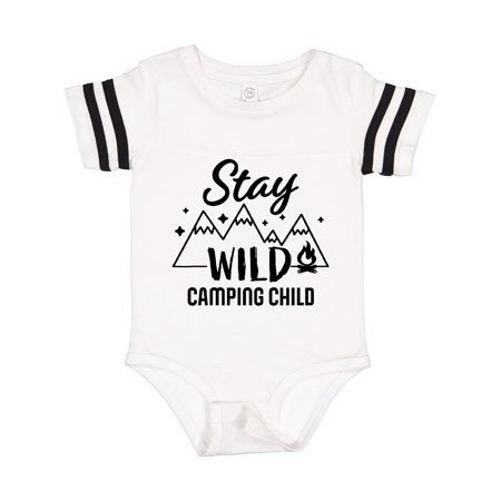 

Inktastic Stay Wild Camping Child with Mountains and Fire Gift Baby Boy or Baby Girl Bodysuit
