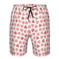 thumbnail image 3 of Logiee Hearts Print Mens Swim Trunks Quick Dry Board Shorts,Breathable Hawaii Beach Shorts Swimwear Bathing Suits-XX-Large, 3 of 6