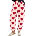 thumbnail image 2 of Stamzod Women's Pajama Bottoms Fashion Love Heart Printed Comfy Fleece Lounge Pants Winter Pajamas for Women with Pockets, 2 of 8