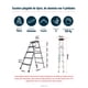 thumbnail image 4 of Escalera Plegable de Tijera CONALUM, Taburete Aluminio con Escalón Ancho de 4 Peldaños para 150 kg., 4 of 6
