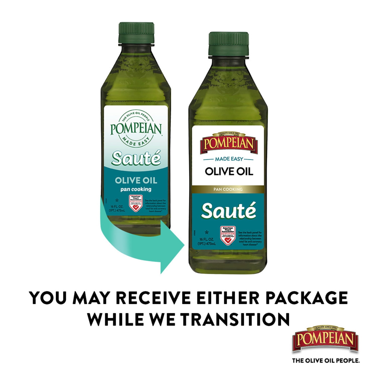 (6 pack) Pompeian Made Easy Sauté Olive Oil - 16 fl oz