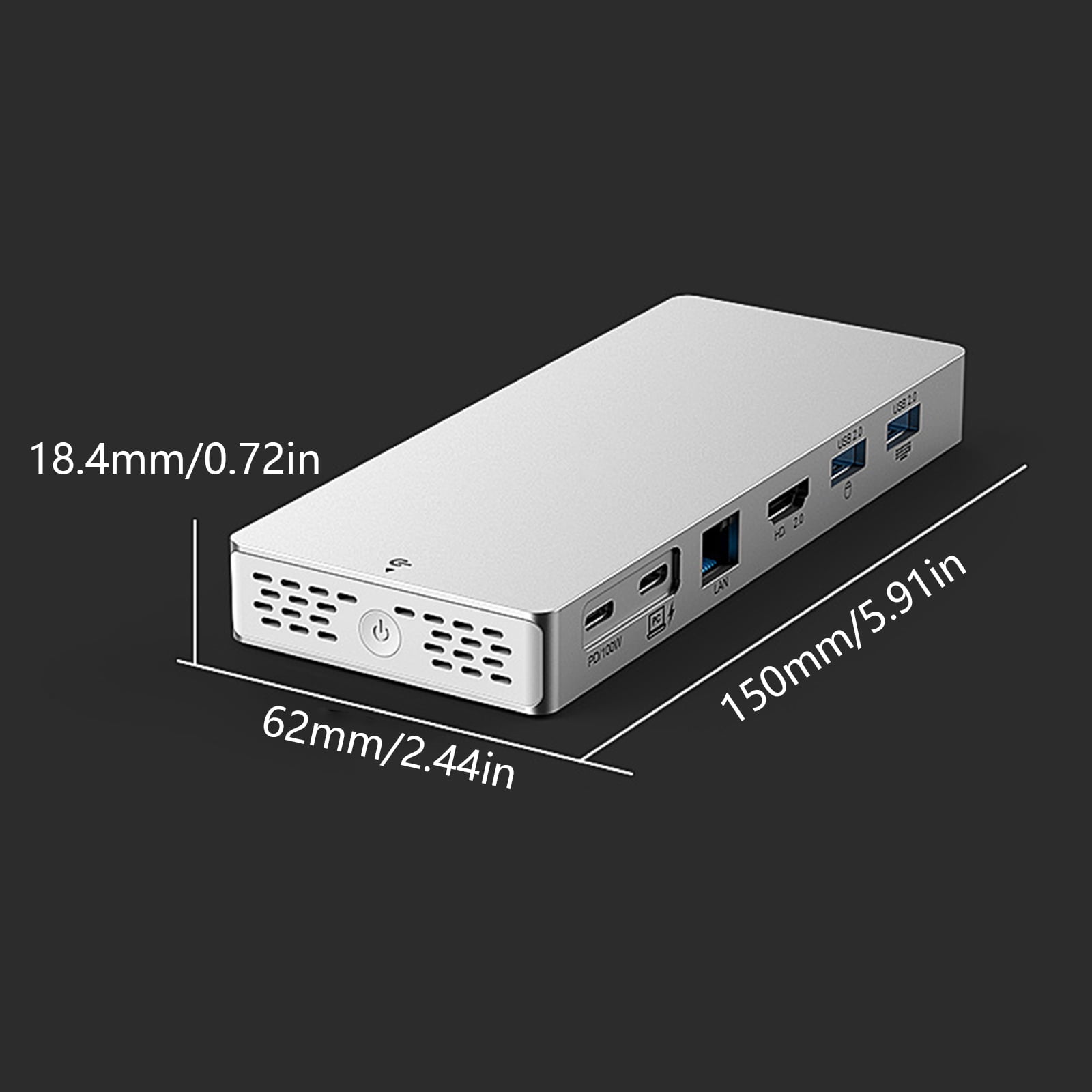 14 In 1 Type C Hubs With 100W Power Delivery HDTV 4K 60Hz USB 3.2 Ethernet For Laptop