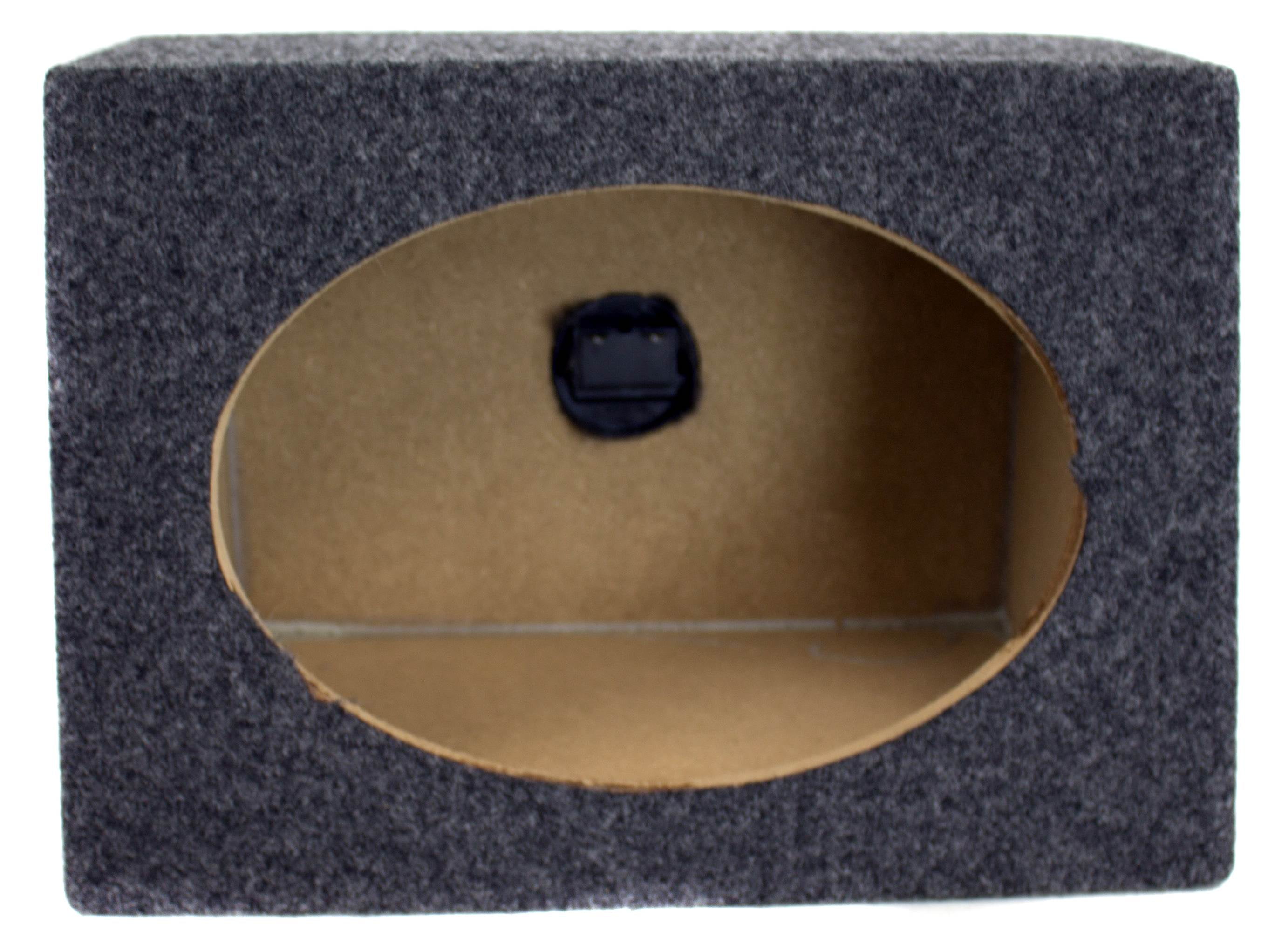 QPower Angled 6 x 9 Inch Car Speaker Box Enclosures, MDF