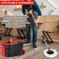 thumbnail image 7 of Spinning Mop Bucket, 360° Easy Spin Mop & Bucket System with Wringer, Mop and Bucket Set, 3 Microfiber Mop Heads, Black, 7 of 7