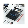 thumbnail image 2 of External CD DVD Drive, USB C Portable CD/DVD +/-RW Drive/DVD Player with SD Card Reader USB 3.0 USB C Hub CD ROM Burner Compatible with Laptop Desktop PC Windows Linux OS Apple Mac, 2 of 7
