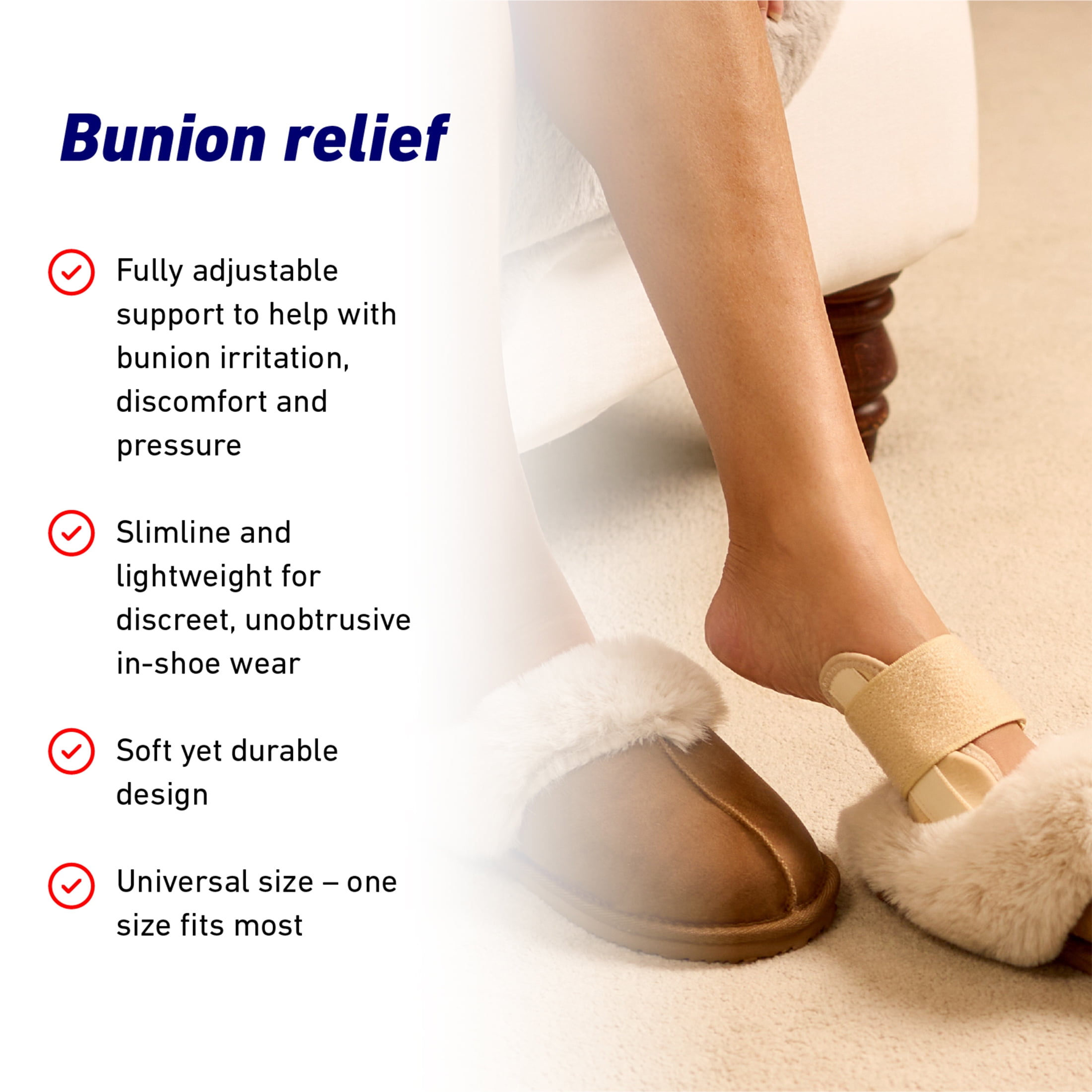 Neo G Slimline Bunion Support with Flexible Metal Stay, Breathable Material, Lightweight Design FSA/HSA Eligible