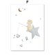 thumbnail image 3 of Pósteres de pared con estampado de lienzo con diseño de oso, conejo, erizo, abeja, flores y cohete espacial bohemio para decoración del hogar de la habitación de los niños y bebés, 3 of 5