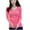 Pink, variant on Tops for Women Trendy Short Sleeve Tunic Shirt Thermal Layer Shirt Women Tunic Top Womens Eyelet Sweater Tops V Neck Baseball Shirts Organic Womens Long Sleeve plus Summer Black 2XL