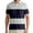 Grey, variant on Mens Polos with Pocket Button Down Vintage Striped Sport Ribbed Collared Tee Slim Fit Summer Casual Golf Vacation Shirt,Dark Green,XL