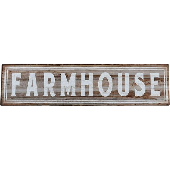 Retro Vintage Metal Tin Bar Sign, Decorative Wall Art Signage, Primitive Farmhouse Country Kitchen Home Decor (Farmhouse) 4"x16"
