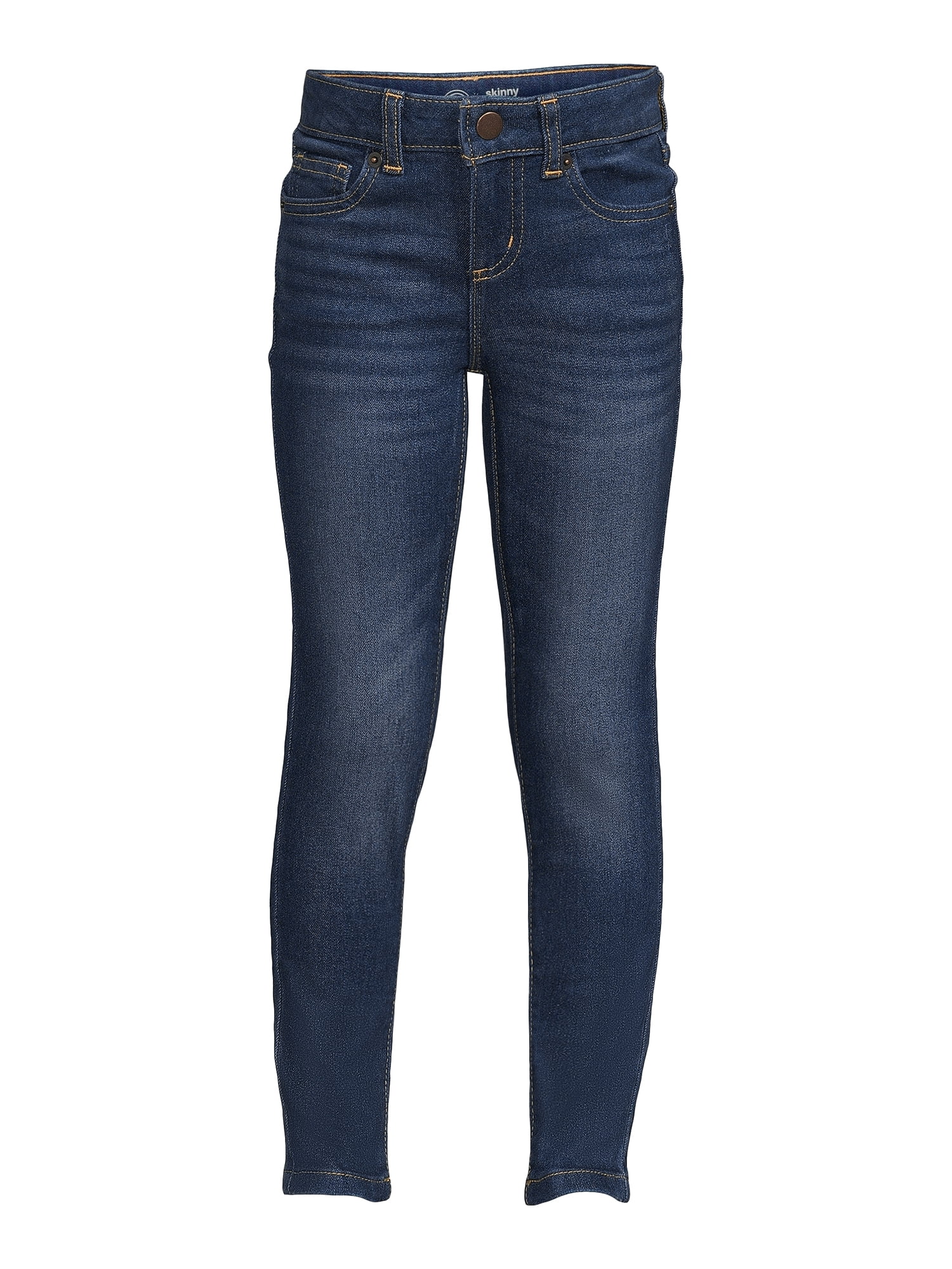 【WONDER WONDER】Tenz blue denim pocket mini one piece Wonder Nation Girl's Skinny Mid Rise Jeans, Sizes 4-18