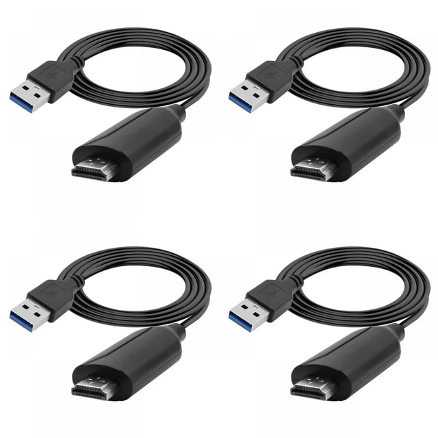 WUSUOWEI 4PCS Video Transforming Cable,4K HDMIUSB Video Transforming Device,Data Cable Transforming Card Audio Adapter,Record Audio and Video Conversion for Gaming,Streaming,Teaching,Video