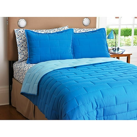 Your Zone Reversible Comforter and Sham Set, Cobalt/Light