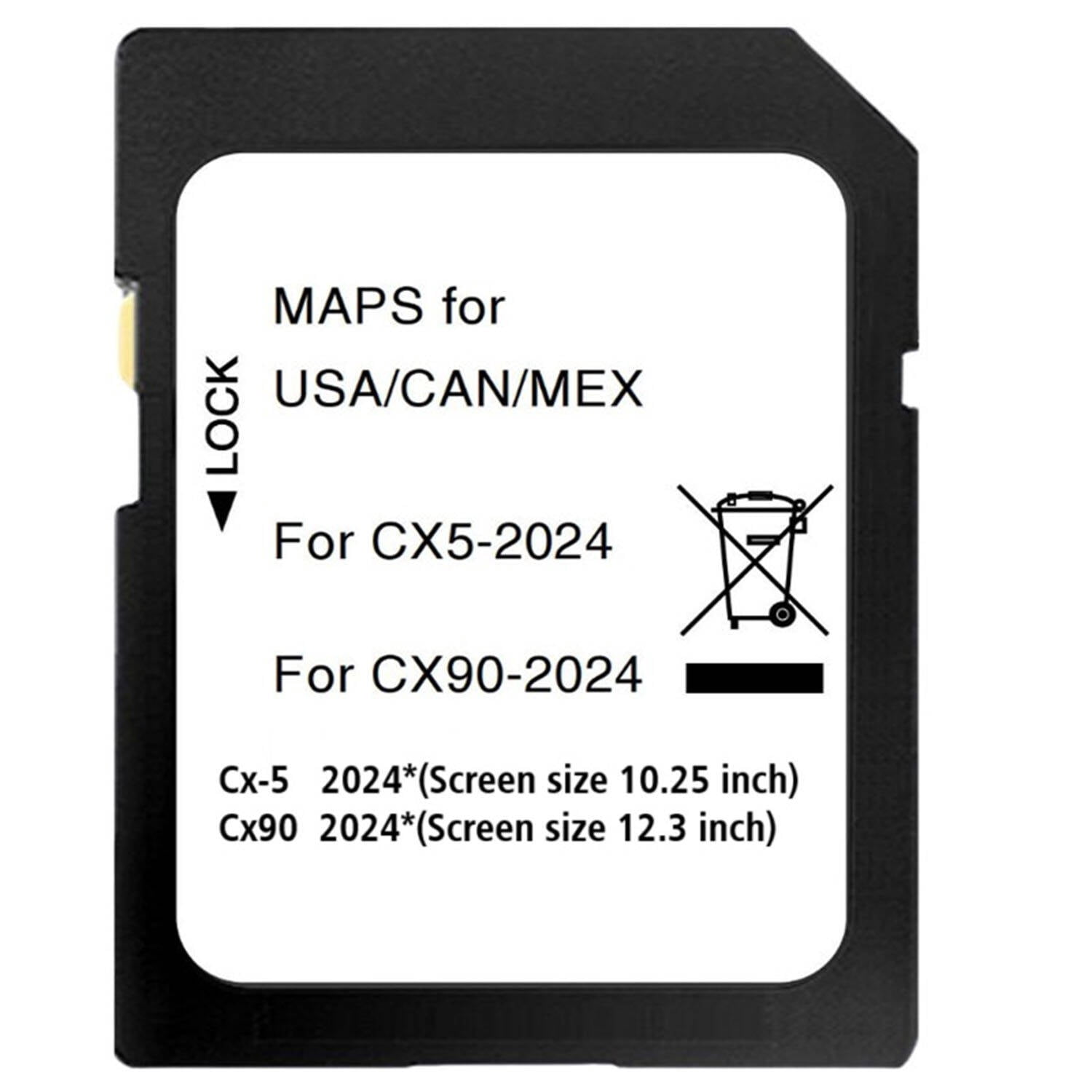 Latest Navigation SD Card Compatible with CX5-2024 CX90-2024, only works for USA/MEX/CAN