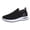 Black, variant on Women's Orthopedic Walking Shoes 2026 Arch Support Antiskid Slip on Running Shoes Breathable Mesh Knit Sneakers Black Size 9
