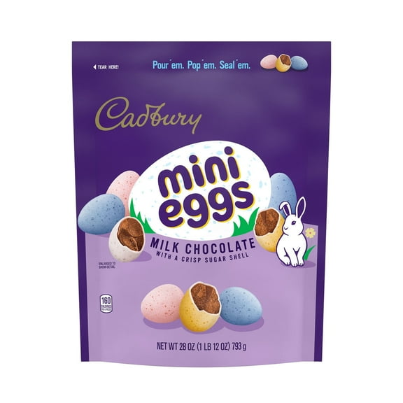 Cadbury Mini Eggs Milk Chocolate Easter Candy, Bag 28 oz