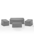 thumbnail image 3 of Crosley Furniture Covers 4-Piece Vinyl Outdoor Sofa Cover Set in Gray, 3 of 10