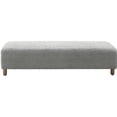 thumbnail image 6 of Grey Polyester Upholstered Bench - Robust Pine Frame - Home Office Use - Relaxing Seating Option, 6 of 6