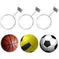 thumbnail image 4 of 4 Pcs Wall Mount Sports Ball Holder Display for Medicine Ball, Basketballs, Volleyballs, Soccer Storage Rack, 4 of 5