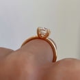 thumbnail image 4 of Cora Jewellery 3CT Double Prong Oval Moissanite Hidden Halo Engagement Ring For Women, 14K Rose Gold, 4 of 6
