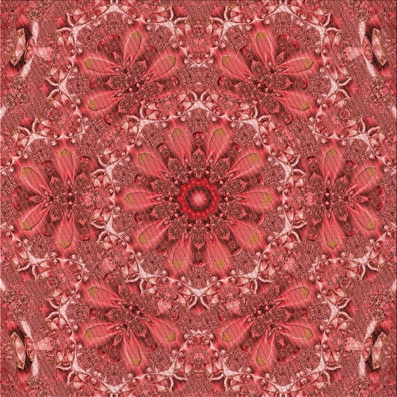 Ahgly Company Machine Washable Indoor Square Transitional Red Area Rugs, 6' Square