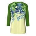 thumbnail image 5 of Dwralegc St Patricks Day Shirt Women Funny Casual Loose Fit 3/4 Sleeve Shamrock Printed Irish Clover Graphic Shirts Crewneck Fashion St Patricks Day Plus Size Tunic Tops Blouses Blue S, 5 of 5
