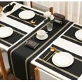 thumbnail image 2 of 1 piece (mat only) table runner oil-proof PVC hotel restaurant non-slip Nordic light luxury waterproof, 2 of 2