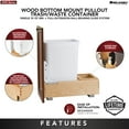 thumbnail image 2 of Rev-A-Shelf Single 35 Qt Pullout Bottom Mount Trash Container, Maple, 2 of 12