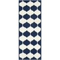 thumbnail image 5 of SAFAVIEH Dhurrie Warren Geometric Moroccan Wool Area Rug, Navy/Ivory, 2'6" x 4', 5 of 10