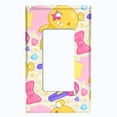 thumbnail image 2 of Metal Light Switch Wall Plate Outlet Cover (Yellow Teddy Bear Karaoke Hearts Music Bow - Single Rocker), 2 of 2