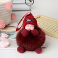 thumbnail image 2 of yuehao keychains furry sleeping baby keychain with sleeping pompon, suitable for babies, handbags or car pendants, keychains m, 2 of 2