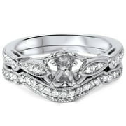Pompeii Vintage Diamond Engagement Ring Semi Mount Setting Wedding Band Art Deco Filigre