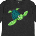 thumbnail image 4 of Inktastic Sea Turtle with Swirls Boys or Girls Long Sleeve Toddler T-Shirt, 4 of 5