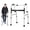 Silver, variant on Costway One-button Folding Walker Aluminum Walking Frame w/ Adjustable Height