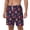 White, variant on Skull mushroom pattern Mens Swim Trunks with Compression Liner Stretch Beach Shorts Quick Dry with Zipper Pockets No-Chafing Board Shorts-Medium